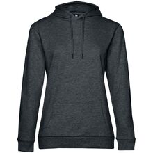 Толстовка с капюшоном женская Hoodie, серый меланж (антрацит), размер L