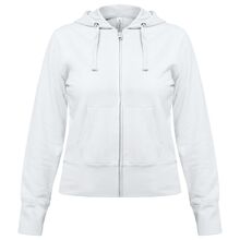Толстовка женская Hooded Full Zip белая, размер XS