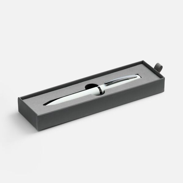 Ручка шариковая Bolt Soft Touch в футляре, белая