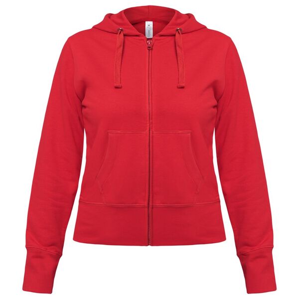 Толстовка женская Hooded Full Zip красная, размер XS